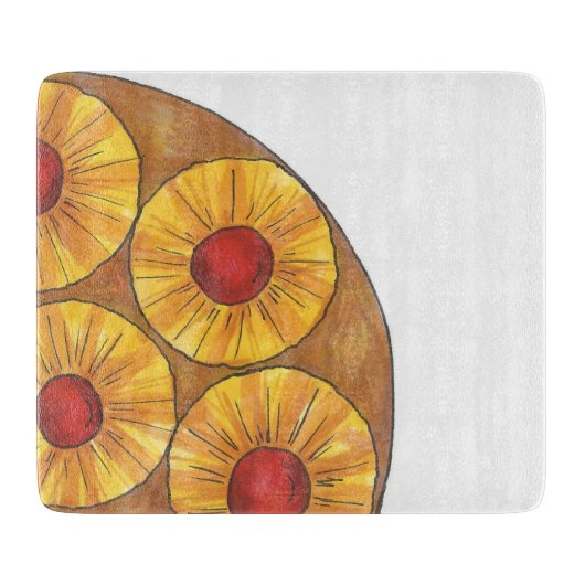 Pineapple Upside Down Cuisine Planche à découper (Devant)