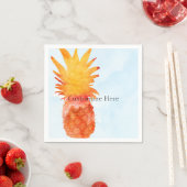 Pineapple Waterverf Tropical Summer Party Servetten (Insitu)