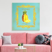 PINEAPPLE ~ Wrapped Canvas Afdruk (Insitu (Woonkamer))