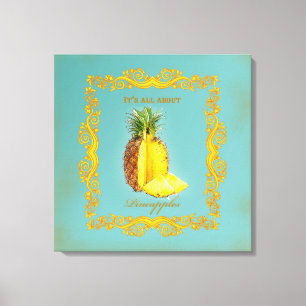 PINEAPPLE ~ Wrapped Canvas Afdruk