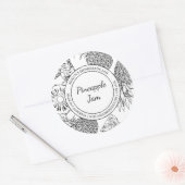 Pineappy Jam Croquis étiquette moderne (Enveloppe)