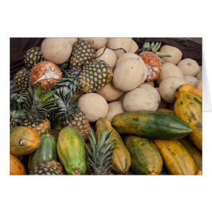 Pineappy Melons Farmers Market Fruit Note Card