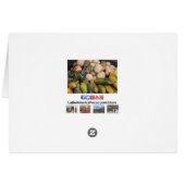 Pineappy Melons Farmers Market Fruit Note Card (Dos Horizontal)