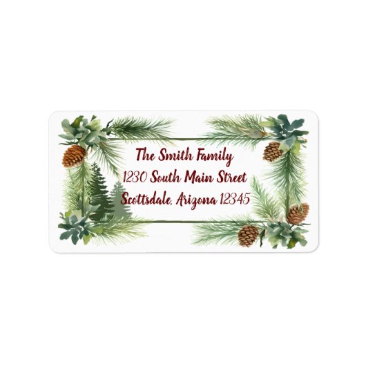 Pinecone 2,37x1,25 Étiquette de adresse (Devant)