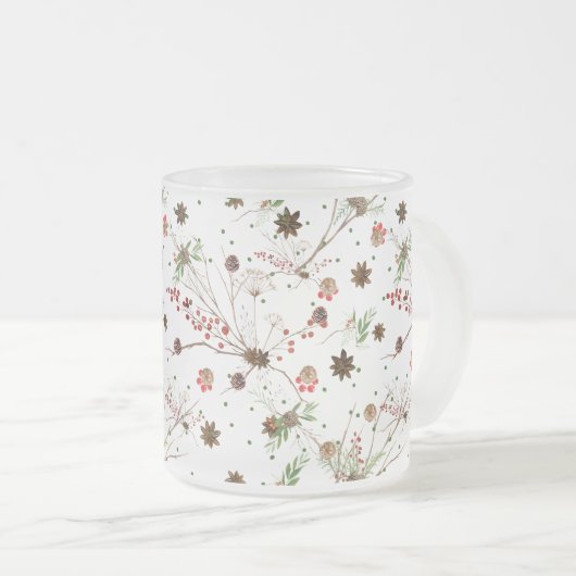 PINECONE AND BERRIES  MATGLAS KOFFIEMOK (Voorkant rechts)