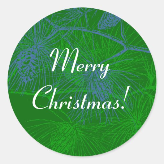 Pinecone Background Custom Holiday Stickers (Voorkant)