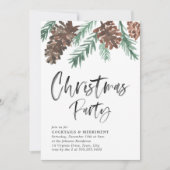 Pinecone Kerstmis | Uitnodiging feestdag (Voorkant)