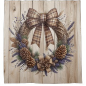 Pinecone Krans Douchegordijn (Voorkant)