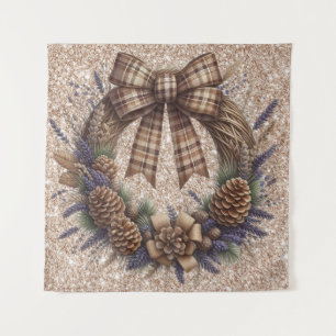 Pinecone krans wandtapijt wandkleed