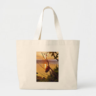 Pinecone Lake sunset Grote Tote Bag