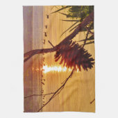 Pinecone Lake sunset Theedoek (Verticaal)