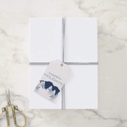 Pinecone Mountains Gift Label Cadeaulabel (Met Touw)