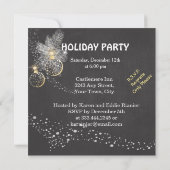 Pinecone Ornaments Chalkboard kerst Kaart (Achterkant)