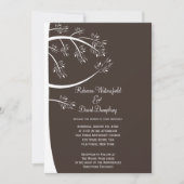 Pinecone Pine Tree Theme Weddenschap Kaart (Voorkant)