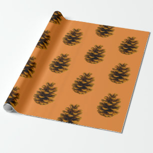 Pinecone rustic natuur cadeaupapier