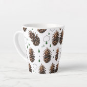 Pinecone rustique Petite Mug latte | Vacances Wood (Angle gauche)