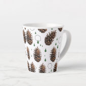 Pinecone rustique Petite Mug latte | Vacances Wood (Angle droit)