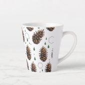Pinecone rustique Petite Mug latte | Vacances Wood (Droite)