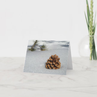 Pinecone sur le Carte pour notes de neige