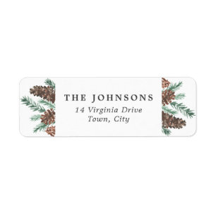 Pinecone Vakantie retour adres label