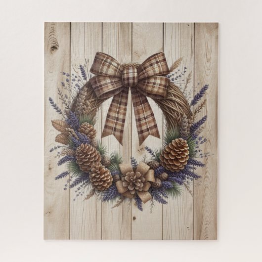 Pinecone Wreath Puzzle (Vertical)