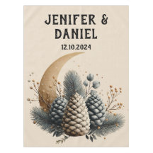 Pinecones and Crescent Moon Winter Love