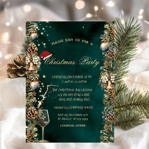 Pinecones Ballen Glas Groen Corporate Kerstmis Kaart