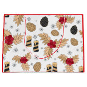 Pinecones en kaarsen groot cadeauzakje (Voorkant)