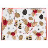 Pinecones en kaarsen groot cadeauzakje (Achterkant)