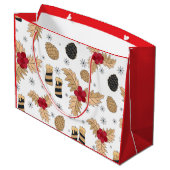 Pinecones en kaarsen groot cadeauzakje (Achterkant Gekanteld)