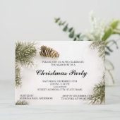 Pinecones et sapins de Noël Invitation Feuille (Debout devant)