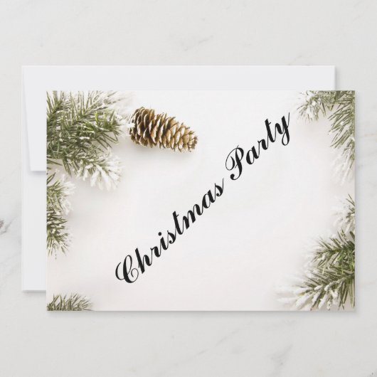 Pinecones et sapins de Noël Invitation Feuille (Dos)