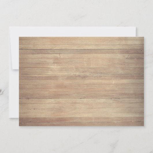 Pinecones, Hout, String Lights kerst Kaart (Achterkant)