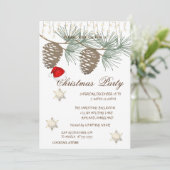 Pinecones, Snowflakes kerst in korrel Kaart (Staand voorkant)