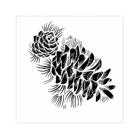 Pinecones Stamp Rubberstempel (Afrduk)