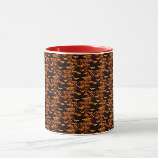 Pineconpatroon rustige herfst natuur mok (Midden)