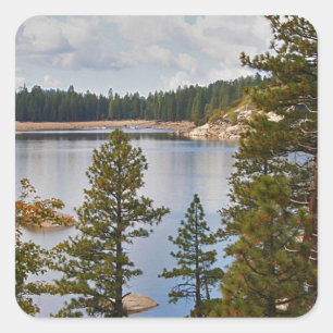 Pinecrest Lake Californië in augustus Vierkante Sticker