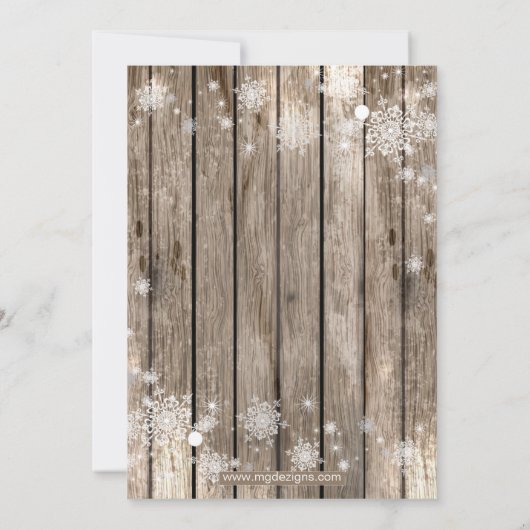 pinède d'hiver Fête de vacances Invitation (Dos)