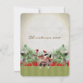 Pinery  Birds Kerstfeest Uitnodiging (Achterkant)