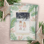 Pines Berries kerstfoto Feestdagenkaart