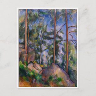 Pines en Rocks van Cezanne Briefkaart