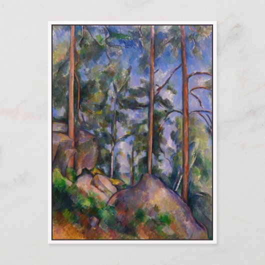 Pines en Rocks van Cezanne Briefkaart (Voorkant)
