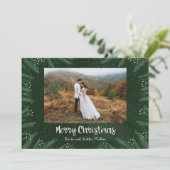 Pines-kerstfoto Feestdagenkaart (Staand voorkant)