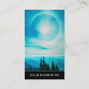 *~* Pines Mountains Sun Rainbow Blue Carte de visi
