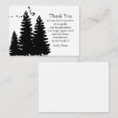 Pines Tree après les funérailles Merci Cartes (Devant / Derrière)