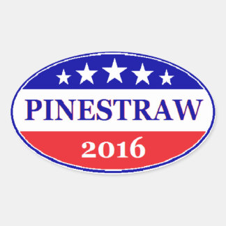 PINESTRAW 4 President 2016 Verkiezingen Ovale Sticker