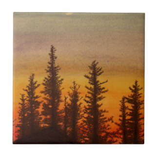 Pinetree Sunset Tegeltje