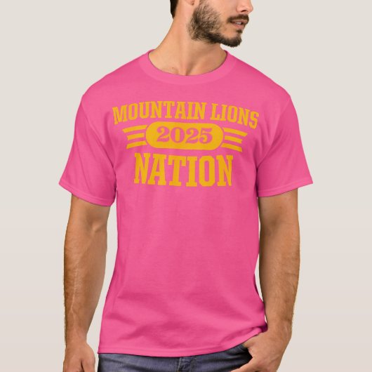 Pineville Mountain Lions Nation 2025 T-shirt (Voorkant)