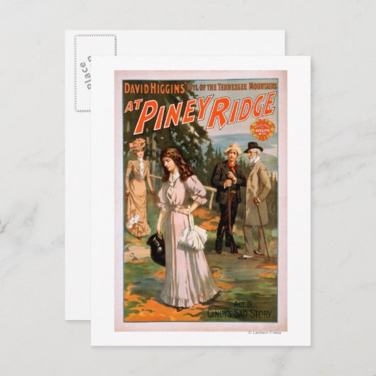Piney Ridge "Idyl of the Tennessee Mountains" Briefkaart (Voorkant / Achterkant)