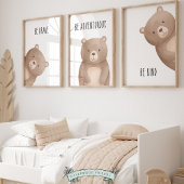 Ping Bear Nursery Prinsery Set de 3 Affirmations